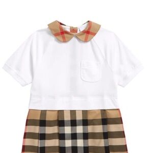 Burberry Veronica Short-sleeve Check-detail Dress In Archive Beige
